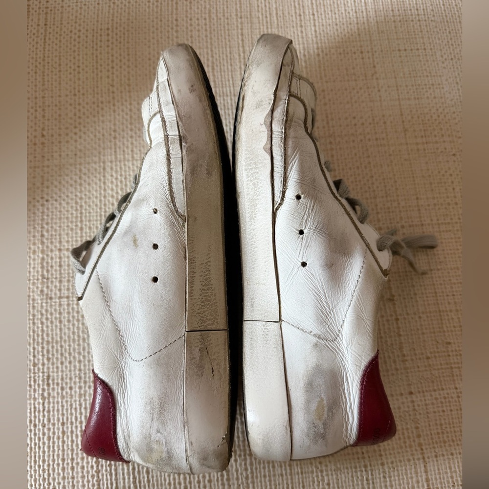 Golden Goose Superstar White & Red Sneakers - size 8 - Picture 4 of 10